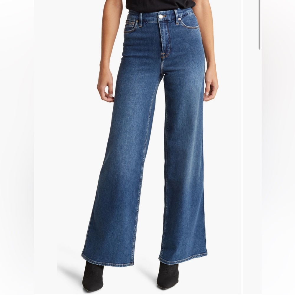GOOD AMERICAN GOOD SKATE WIDE LEG JEANS